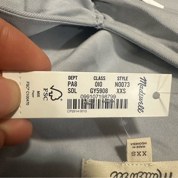 Madewell Twist-Front Long-Sleeve Tee solstice - Picture 6 of 6